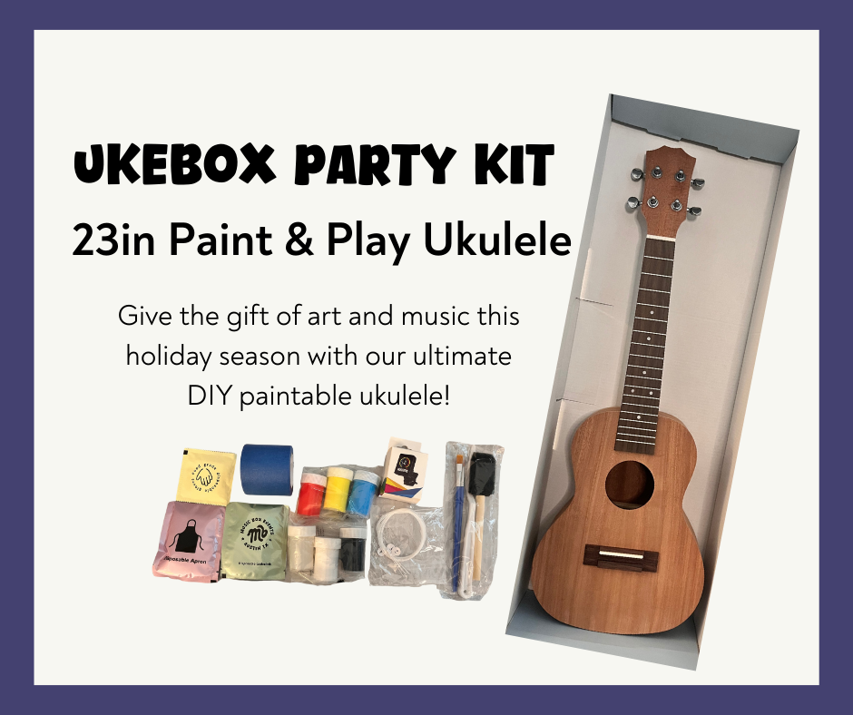 UkeBox Party Kit: 23in Paint & Play Ukulele