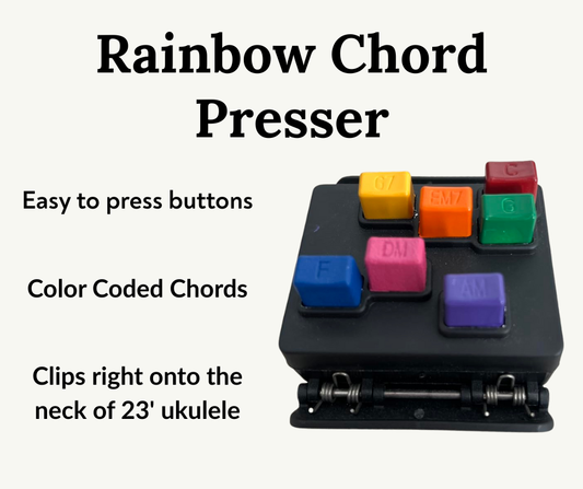 Anyone Can Uke: Rainbow Ukulele Chord Presser