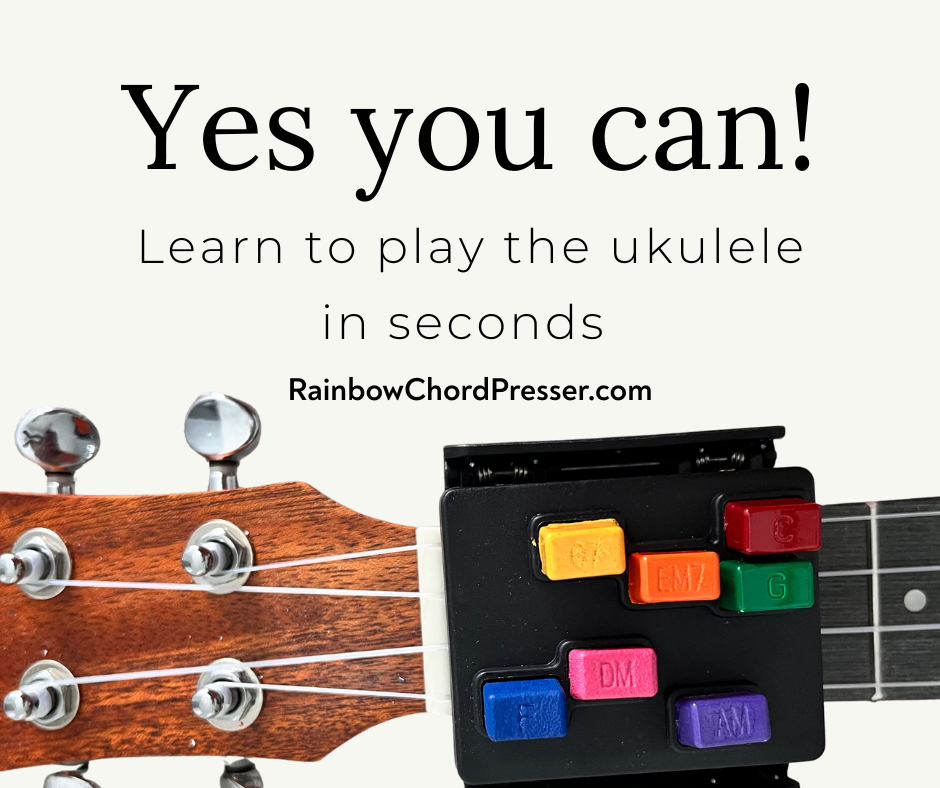 Anyone Can Uke: Rainbow Ukulele Chord Presser